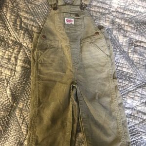 Levi’s Tan Corduroy Bib Overalls 18M